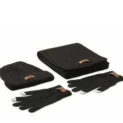 Gift Campaign Set con guanti, sciarpa e zuccotto con etichetta per logo Winter RPET></noscript> Sciarpe E Scaldacollo|Guanti