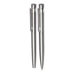 Gift Campaign Set con penna a sfera e roller in acciaio inox con inchiostro blu></noscript> Penne In Metallo