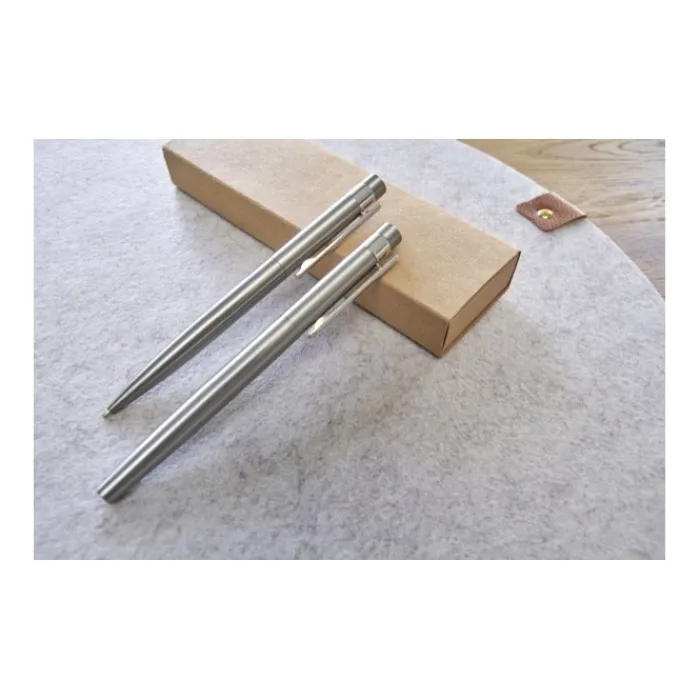 Gift Campaign Set con penna a sfera e roller in acciaio inox con inchiostro blu> Penne In Metallo