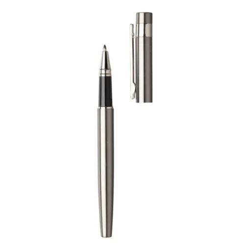 Gift Campaign Set con penna a sfera e roller in acciaio inox con inchiostro blu> Penne In Metallo