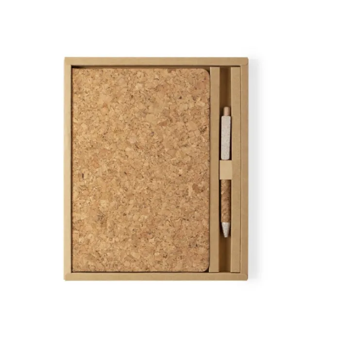 Gift Campaign Set con quaderno coeprtina sughero e penna in scatola regalo Corkstyle> Taccuini Con Penna|Taccuini Ecologici
