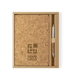 Gift Campaign Set con quaderno coeprtina sughero e penna in scatola regalo Corkstyle><noscript><img width=