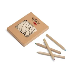 Gift Campaign Set da colorare con 4 matite colorate e 3 disegni natalizi Noel> Gadget Natalizi