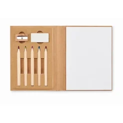 Gift Campaign Set da disegno con logo 60 fogli bianchi colori e accessori Bambino> Gadget Per La Scuola|Matite Colorate