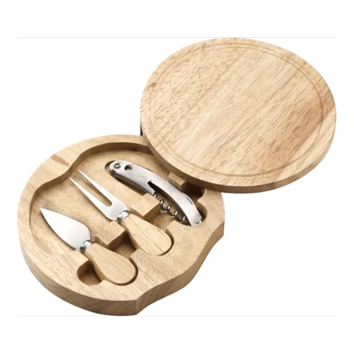 Gift Campaign Set da formaggio con tagliare in legno di pino ed accessori con logo> Altri Utensili Da Cucina