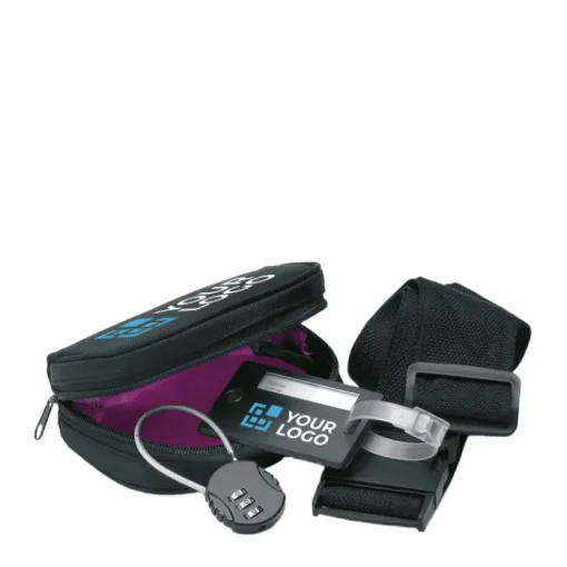 Gift Campaign Set da viaggio 3 pezzi personalizzabile con logo con custodia Voyager> Accessori Da Viaggio