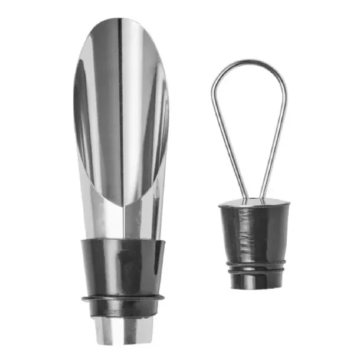 Gift Campaign Set da vino in cofanetto circolare con 4 accessori in acciaio inox> Gadget Per Vino|Cavatappi Personalizzati