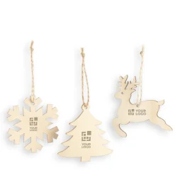 Gift Campaign Set di 3 addobbi natalizi da appendere in compensato Forest></noscript> Gadget Natalizi