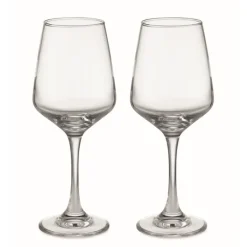 Gift Campaign Set di 2 bicchieri da vino personalizzati in vetro da 400 ml Wine> Bicchieri Di Vetro Personalizzati