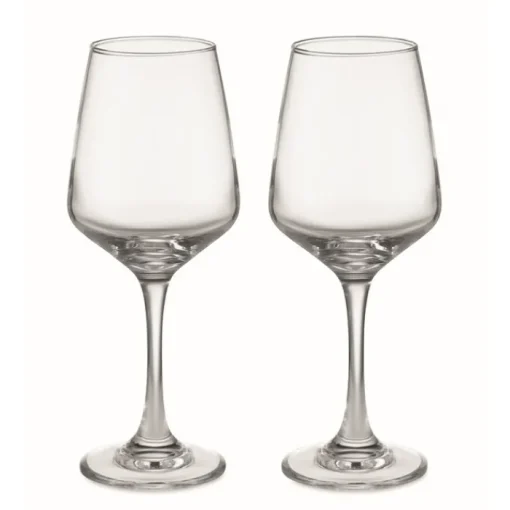 Gift Campaign Set di 2 bicchieri da vino personalizzati in vetro da 400 ml Wine> Bicchieri Di Vetro Personalizzati
