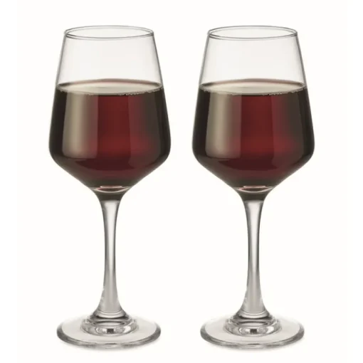 Gift Campaign Set di 2 bicchieri da vino personalizzati in vetro da 400 ml Wine> Bicchieri Di Vetro Personalizzati