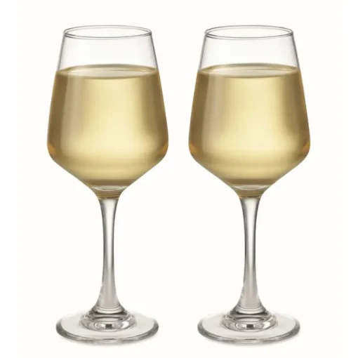 Gift Campaign Set di 2 bicchieri da vino personalizzati in vetro da 400 ml Wine> Bicchieri Di Vetro Personalizzati