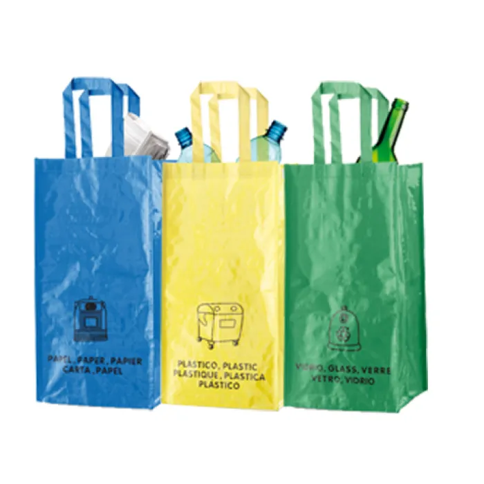 Gift Campaign Set di 3 buste per differenziare la spazzatura 125 g/m2 Recycle> Borse Di Tela Personalizzate