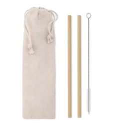 Gift Campaign Set di 2 cannucce in legno bambú con spazzolina Bamboo> Altri Utensili Da Cucina