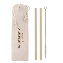 Gift Campaign Set di 2 cannucce in legno bambú con spazzolina Bamboo></noscript> Altri Utensili Da Cucina