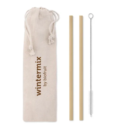 Gift Campaign Set di 2 cannucce in legno bambú con spazzolina Bamboo> Altri Utensili Da Cucina