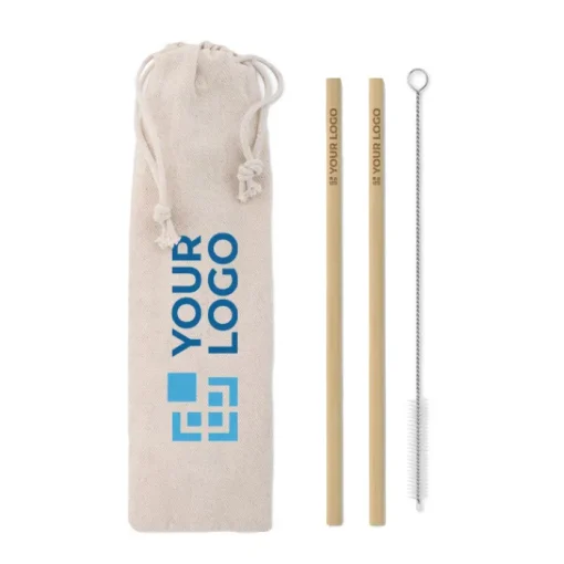 Gift Campaign Set di 2 cannucce in legno bambú con spazzolina Bamboo> Altri Utensili Da Cucina