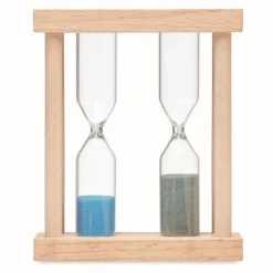Gift Campaign Set di 2 clessidre con struttura in da 3 e 5 min con logo Double></noscript> Gadget Per Parrucchieri