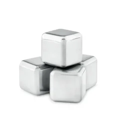 Gift Campaign Set di 4 cubetti di ghiaccio riutilizzabili in metallo con custodia Ice> Altri Utensili Da Cucina