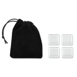 Gift Campaign Set di 4 cubetti di ghiaccio riutilizzabili in metallo con custodia Ice></noscript> Altri Utensili Da Cucina