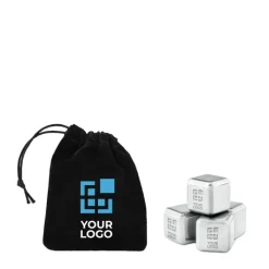 Gift Campaign Set di 4 cubetti di ghiaccio riutilizzabili in metallo con custodia Ice></noscript> Altri Utensili Da Cucina