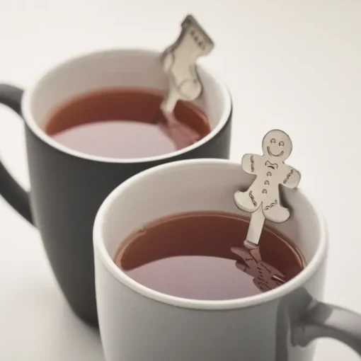Gift Campaign Set di 4 cucchiaini in acciaio inox con decorazione natalizia> Gadget Natalizi