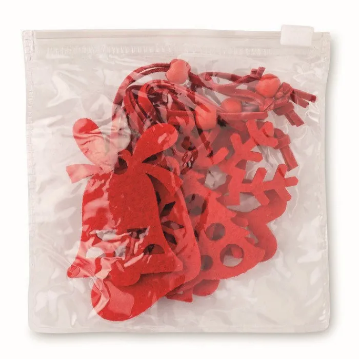 Gift Campaign Set di 6 decorazioni differenti realizzate in feltro da appendere Xmas> Gadget Natalizi