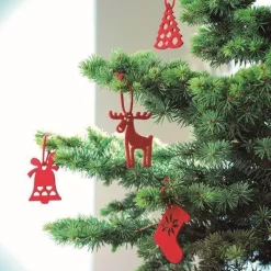Gift Campaign Set di 6 decorazioni differenti realizzate in feltro da appendere Xmas></noscript> Gadget Natalizi