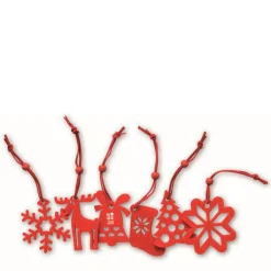 Gift Campaign Set di 6 decorazioni differenti realizzate in feltro da appendere Xmas></noscript> Gadget Natalizi