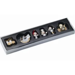 Gift Campaign Set di 6 decorazioni in legno per l'albero di Natale in scatola Wood> Gadget Natalizi