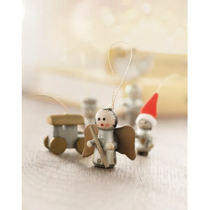 Gift Campaign Set di 6 decorazioni in legno per l'albero di Natale in scatola Wood> Gadget Natalizi
