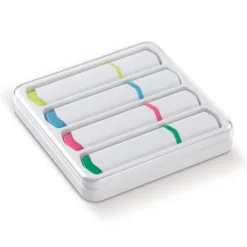 Gift Campaign Set di 4 evidenziatori in scatola con coperchio trasparente> Evidenziatori