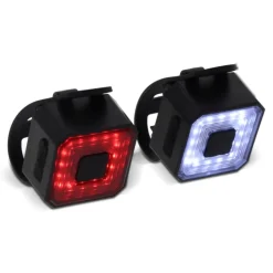 Gift Campaign Set di 2 luci fredde quadrate ricaricabili per la bicicletta 15J> Torce|Gadget Per Bicicletta
