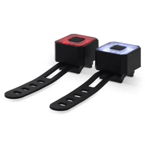 Gift Campaign Set di 2 luci fredde quadrate ricaricabili per la bicicletta 15J> Torce|Gadget Per Bicicletta