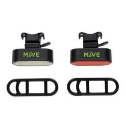 Gift Campaign Set di 2 luci per bici in plastica riciclata con 5 modalità di luce></noscript> Gadget Per Bicicletta