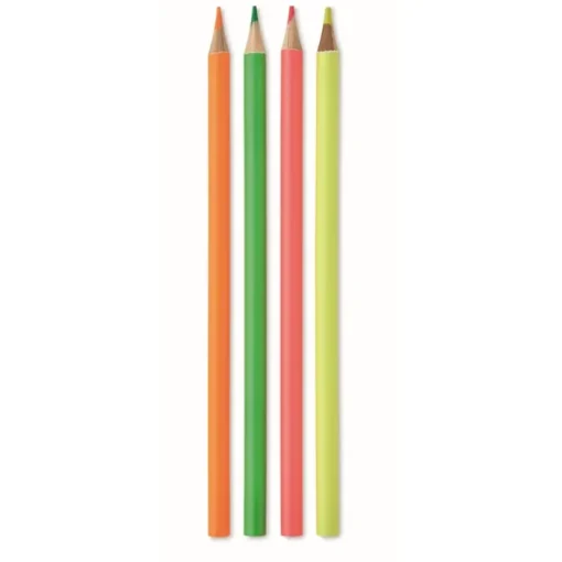 Gift Campaign Set di 4 matite colorate contenute in una scatola kraft Fluo> Matite Colorate