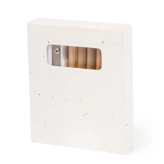 Gift Campaign Set di 6 matite colorate con temperino e disegni in scatola con semi> Matite Colorate