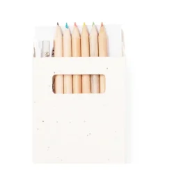 Gift Campaign Set di 6 matite colorate con temperino e disegni in scatola con semi></noscript> Matite Colorate