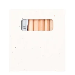 Gift Campaign Set di 6 matite colorate con temperino e disegni in scatola con semi></noscript> Matite Colorate