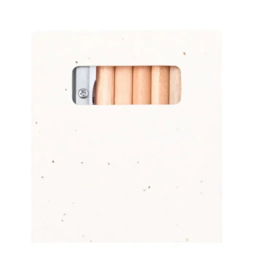 Gift Campaign Set di 6 matite colorate con temperino e disegni in scatola con semi> Matite Colorate
