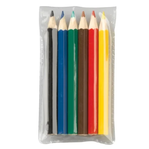Gift Campaign Set di 6 matite colorate in custodia trasparente personalizzabile> Matite Colorate