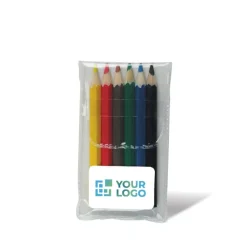 Gift Campaign Set di 6 matite colorate in custodia trasparente personalizzabile></noscript> Matite Colorate