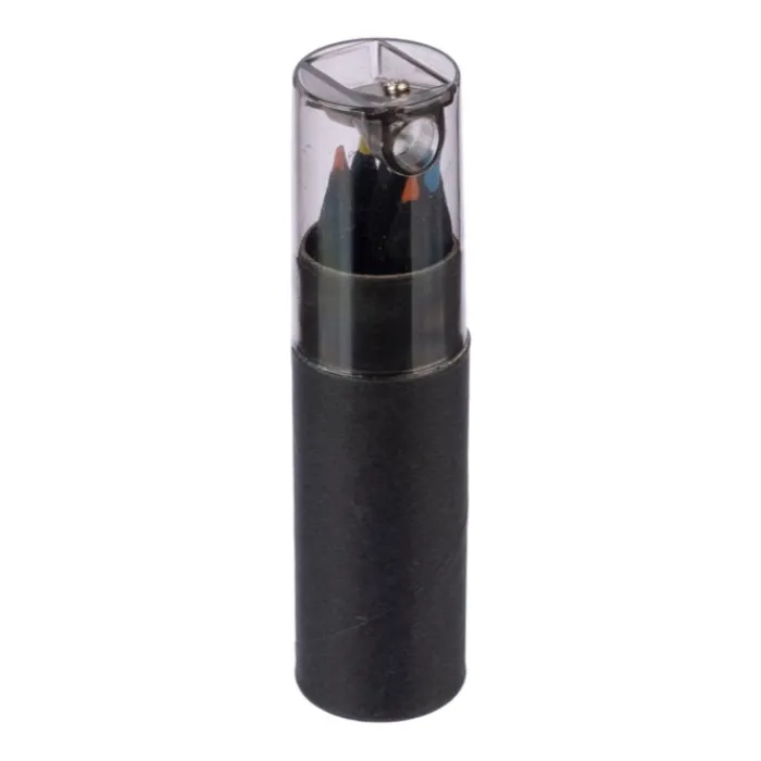 Gift Campaign Set di 7 matite colorate in cilindro di cartone con temperamatite> Matite Colorate