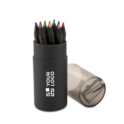Gift Campaign Set di 12 matite colorate in scatola cilindrica con temperino Black></noscript> Regali Per Bambini|Matite Colorate
