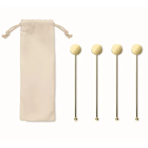 Gift Campaign Set di 4 paletti agitatori dorati di metallo per mescolare i Cocktail> Altri Utensili Da Cucina