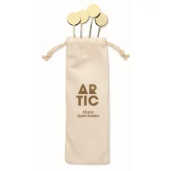 Gift Campaign Set di 4 paletti agitatori dorati di metallo per mescolare i Cocktail></noscript> Altri Utensili Da Cucina
