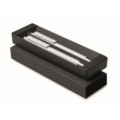 Gift Campaign Set di 2 penne in alluminio riciclato: 1 in grafite e 1 inchiostro blu> Penne In Metallo