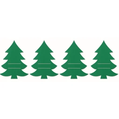 Gift Campaign Set di 4 porta posate a forma di abete personalizzabili Christmas Tree> Gadget Natalizi