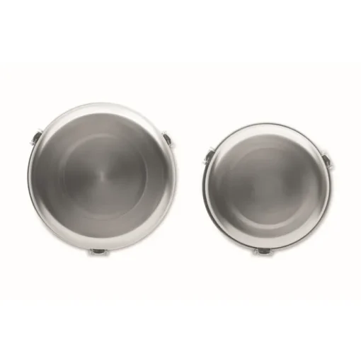 Gift Campaign Set di 2 portavivande promozionali rotondi da 450 e 900ml Inox> Porta Pranzo