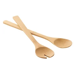 Gift Campaign Set di 2 posate da insalata in legno di bambù con logo inciso Bamboo> Altri Utensili Da Cucina